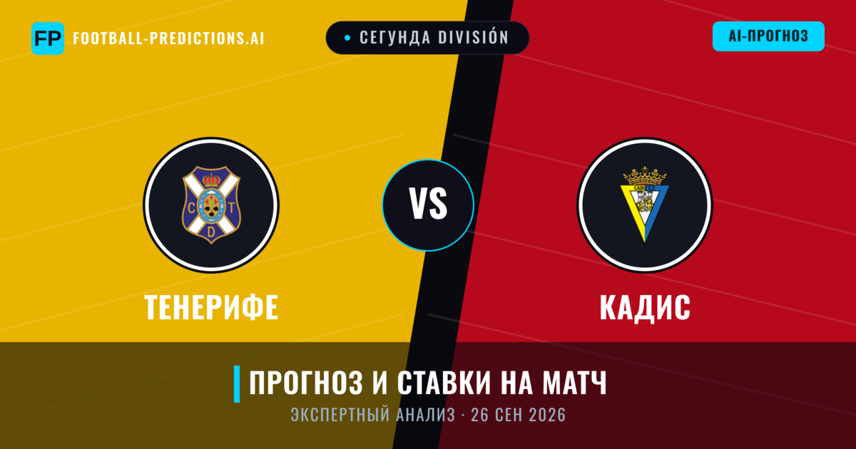 Тенерифе – Кадис — прогноз и превью матча
