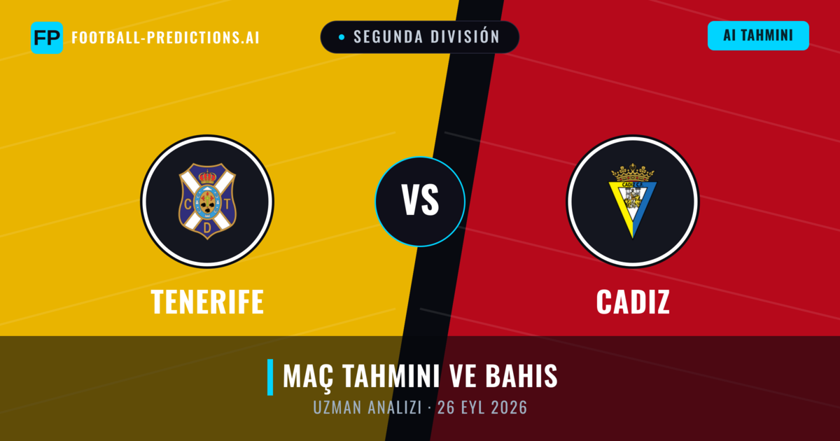 Tenerife - Cadiz — maç tahmini ve önizleme