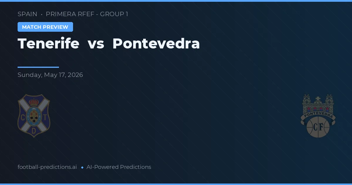 Tenerife vs Pontevedra — pronostico e anteprima del match