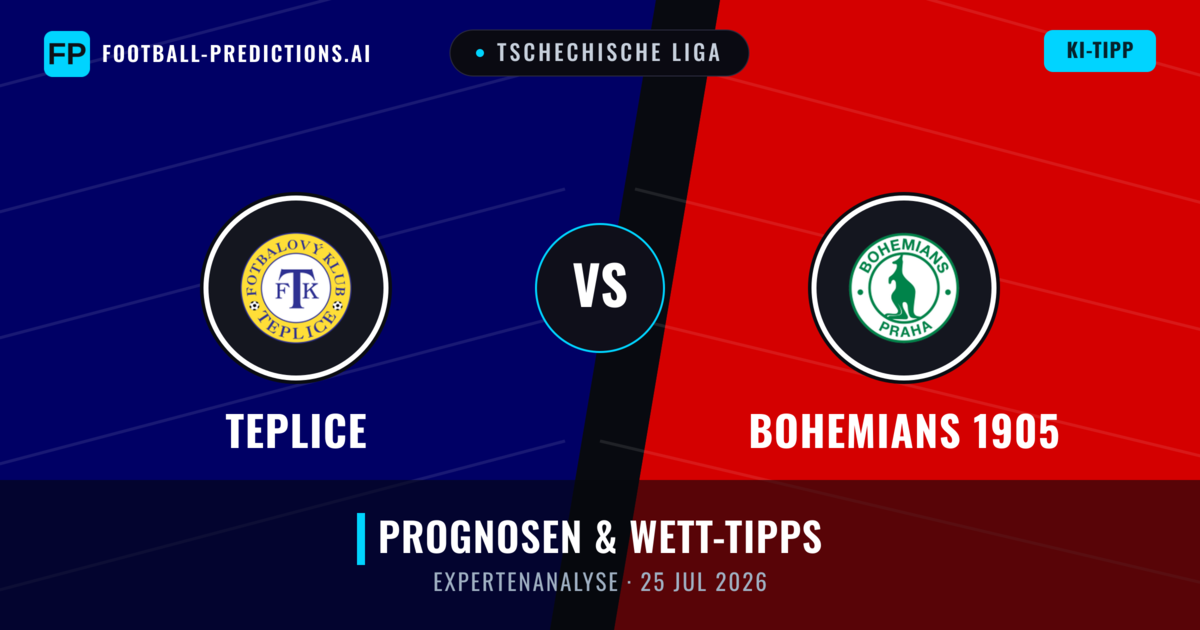 Teplice vs Bohemians 1905 — Prognose und Spielvorschau