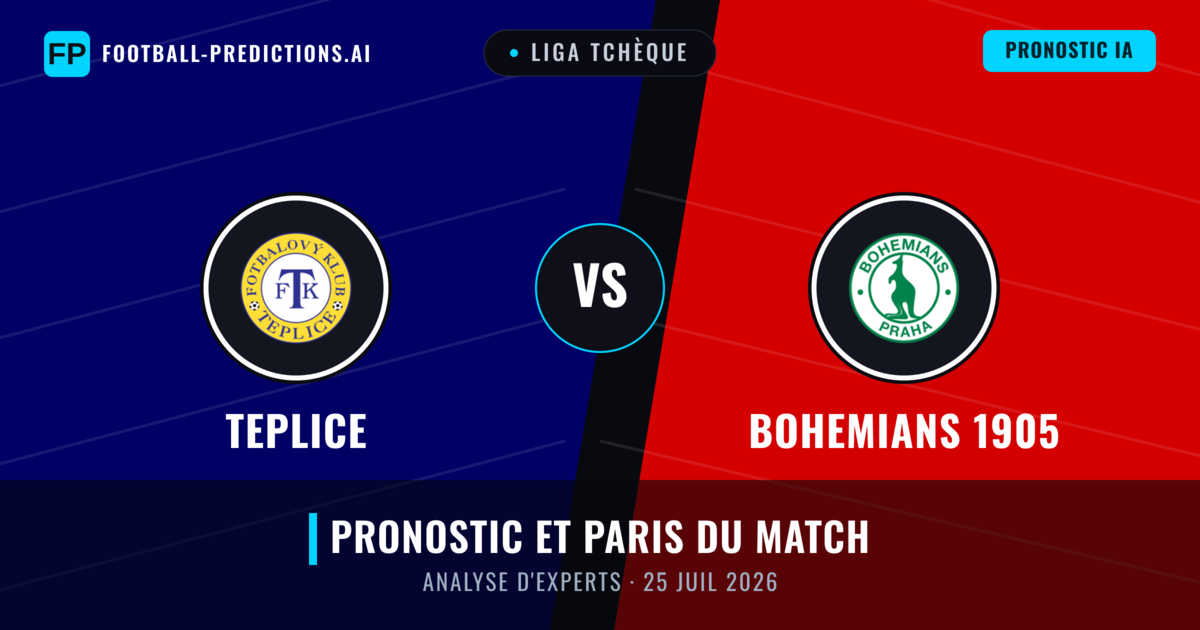 Teplice vs Bohemians 1905 — pronostic et avant-match