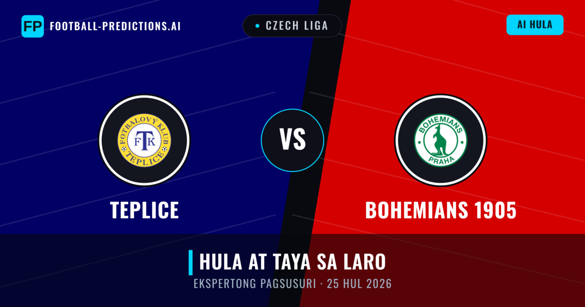 Teplice vs Bohemians 1905 — hula at preview ng laban
