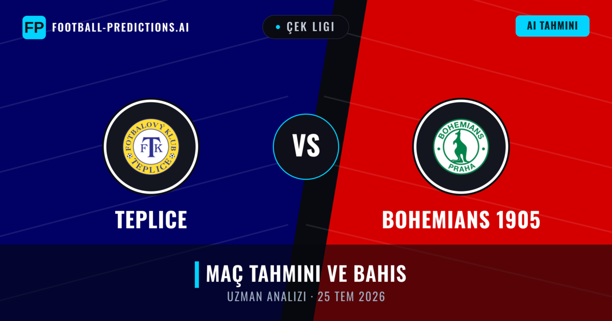 Teplice - Bohemians 1905 — maç tahmini ve önizleme