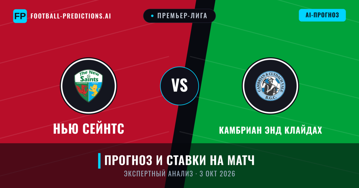 Нью Сейнтс – Камбриан энд Клайдах — прогноз и превью матча
