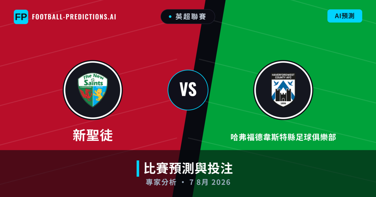 新聖徒 vs 哈弗福德韋斯特縣足球俱樂部 — 比赛预测和前瞻