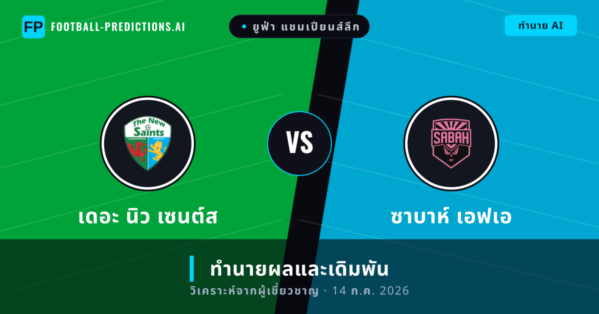 เดอะ นิว เซนต์ส พบ ซาบาห์ เอฟเอ — ทำนายผลและพรีวิวการแข่งขัน