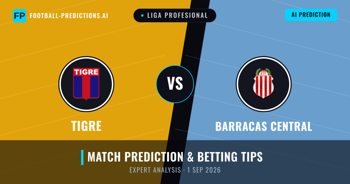 Tigre vs Barracas Central — match prediction & preview
