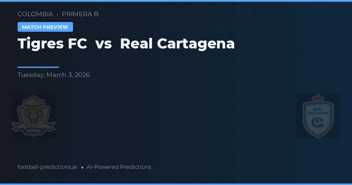 Tigres FC vs Real Cartagena — prediksi dan pratinjau pertandingan