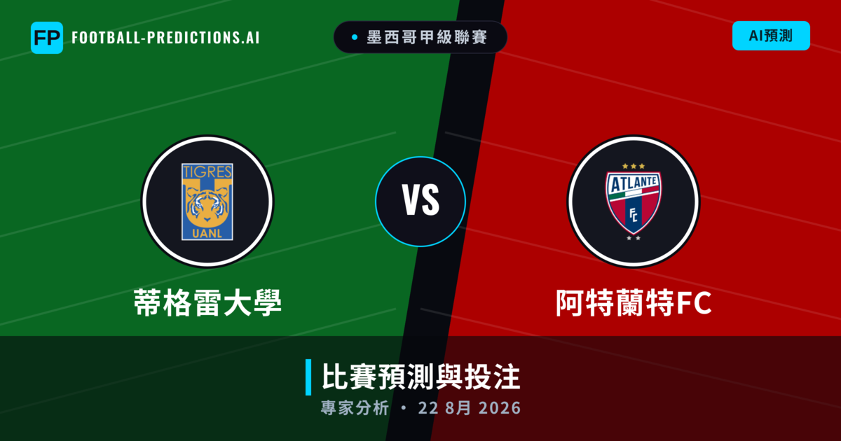 蒂格雷大學 vs 阿特蘭特FC — 比赛预测和前瞻
