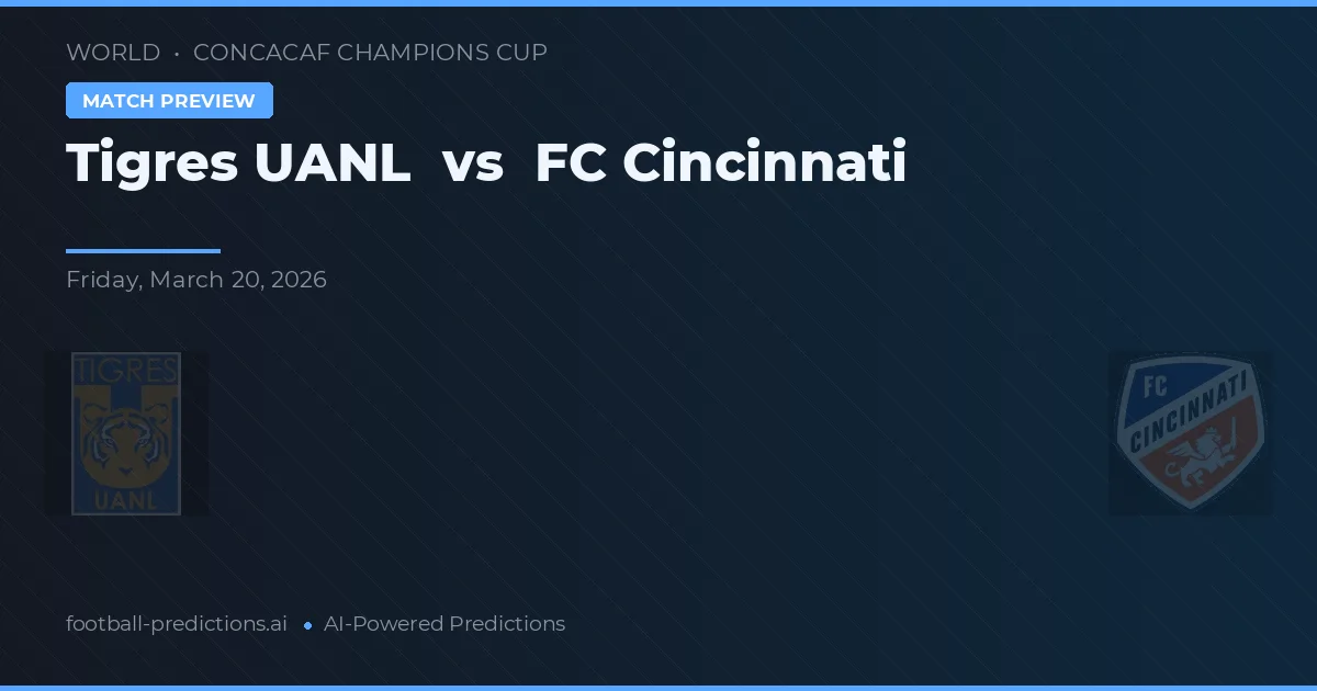 Tigres UANL vs FC Cincinnati — match prediction & preview