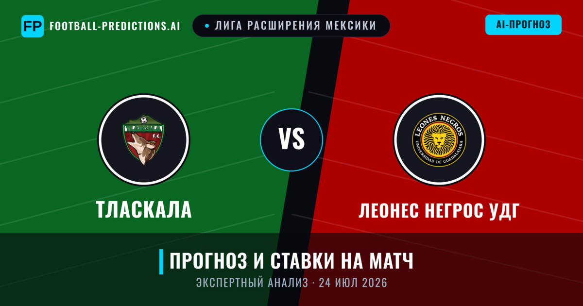 Тласкала – Леонес Негрос УДГ — прогноз и превью матча
