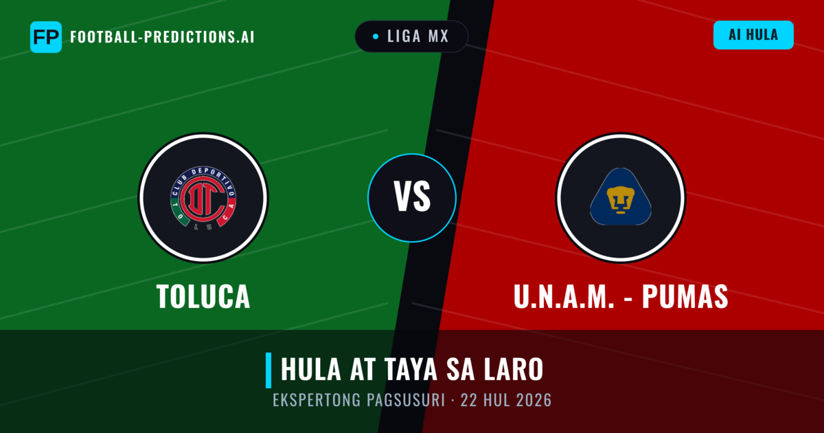 Toluca vs U.N.A.M. - Pumas — hula at preview ng laban