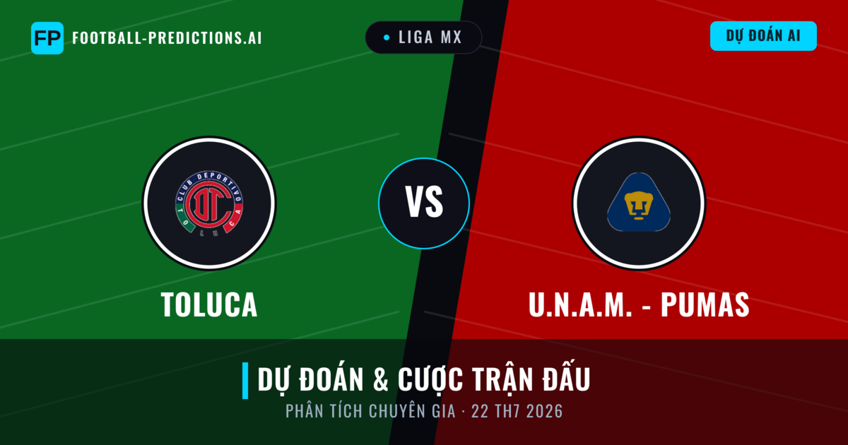 Toluca vs U.N.A.M. - Pumas — dự đoán và xem trước trận đấu