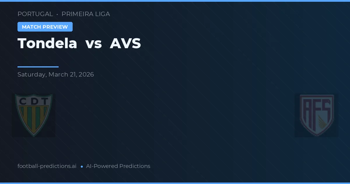 Tondela vs AVS — match prediction & preview