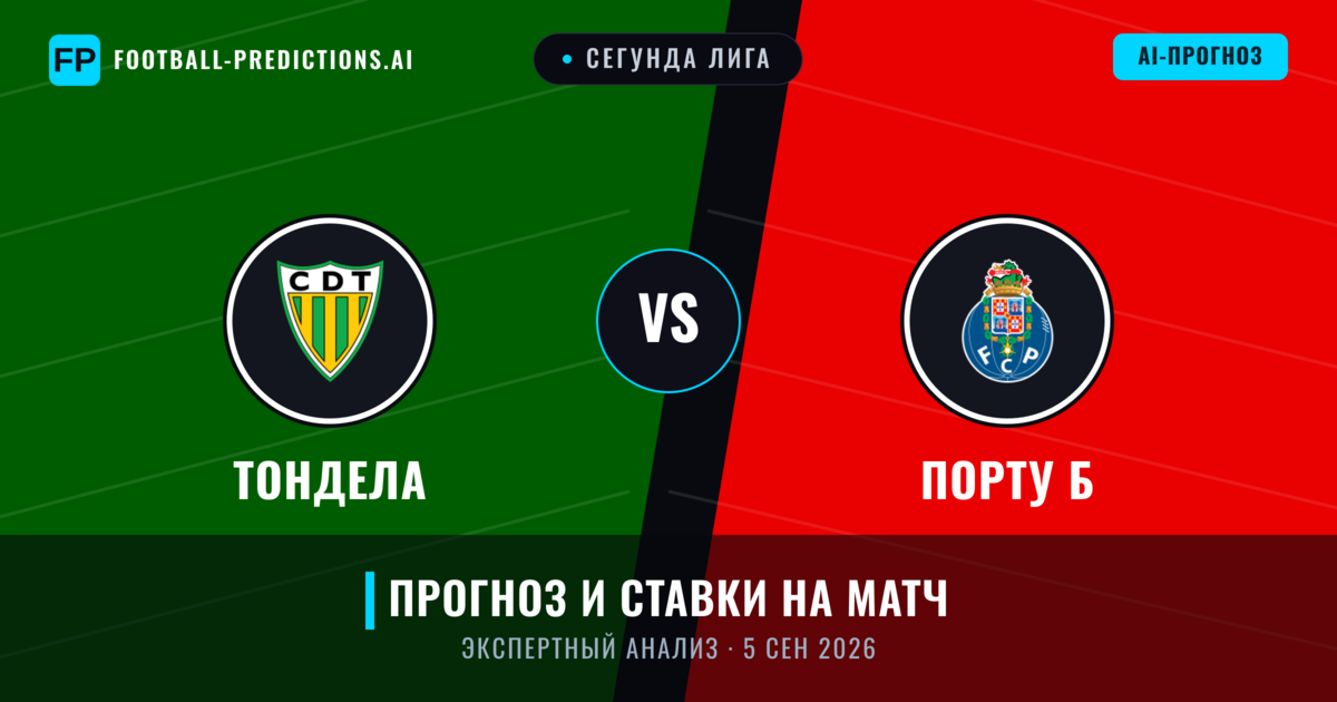 Тондела – Порту Б — прогноз и превью матча