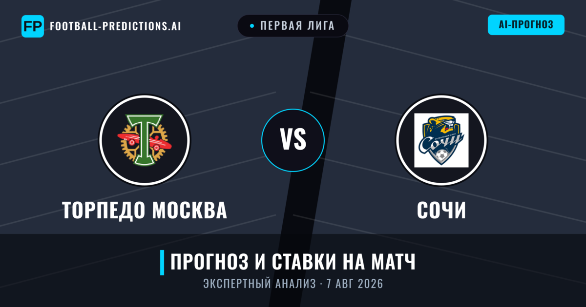 Торпедо Москва – Сочи — прогноз и превью матча