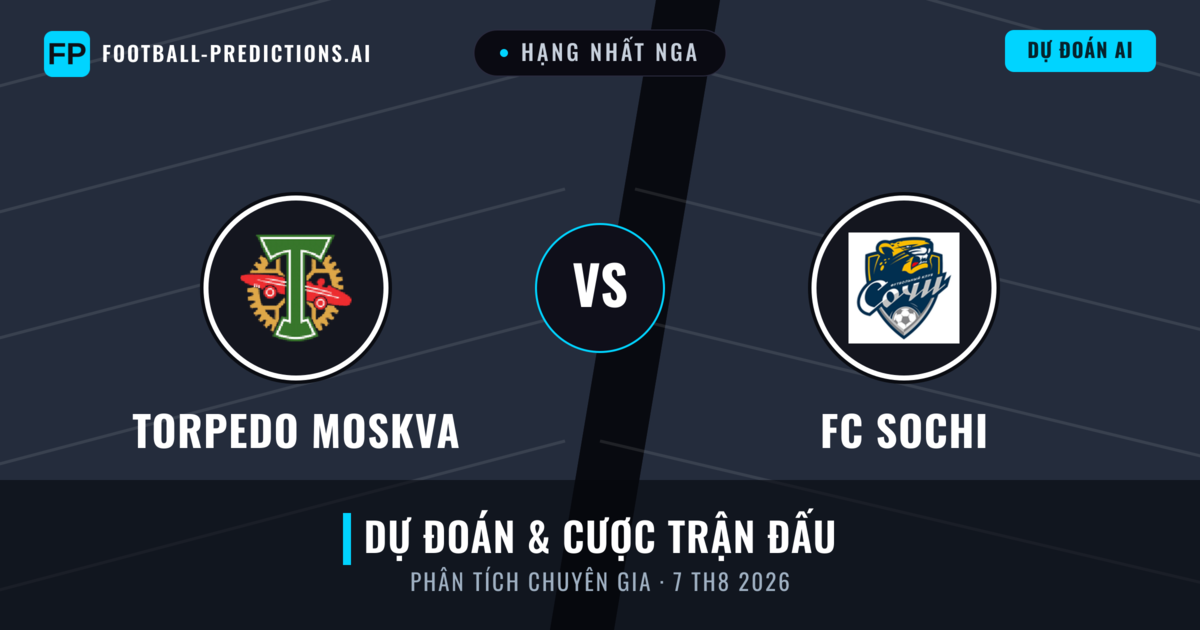 Torpedo Moskva vs FC Sochi — dự đoán và xem trước trận đấu