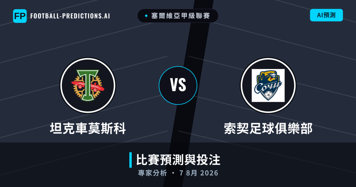 坦克車莫斯科 vs 索契足球俱樂部 — 比赛预测和前瞻