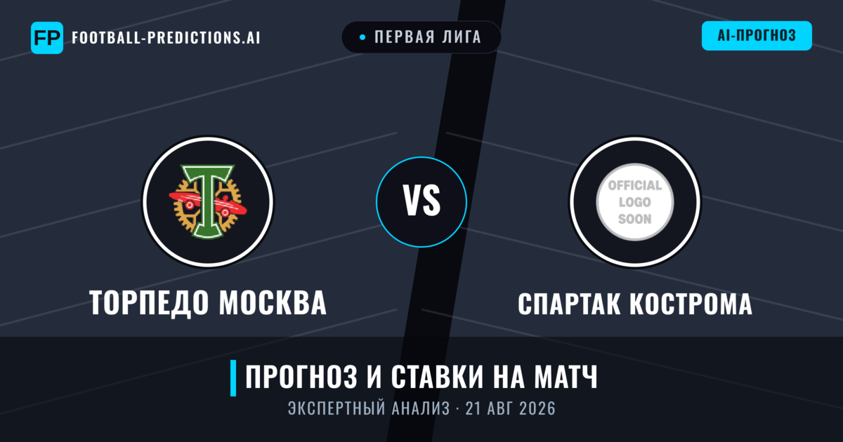 Торпедо Москва – Спартак Кострома — прогноз и превью матча