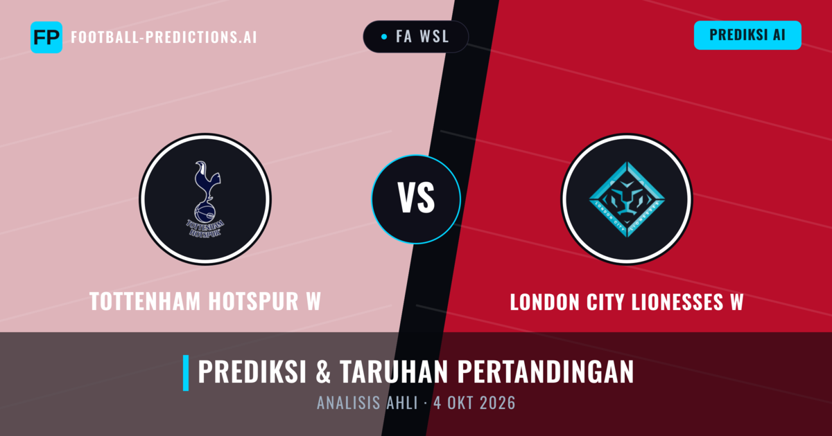 Tottenham Hotspur Wanita vs London City Lionesses W — prediksi dan pratinjau pertandingan