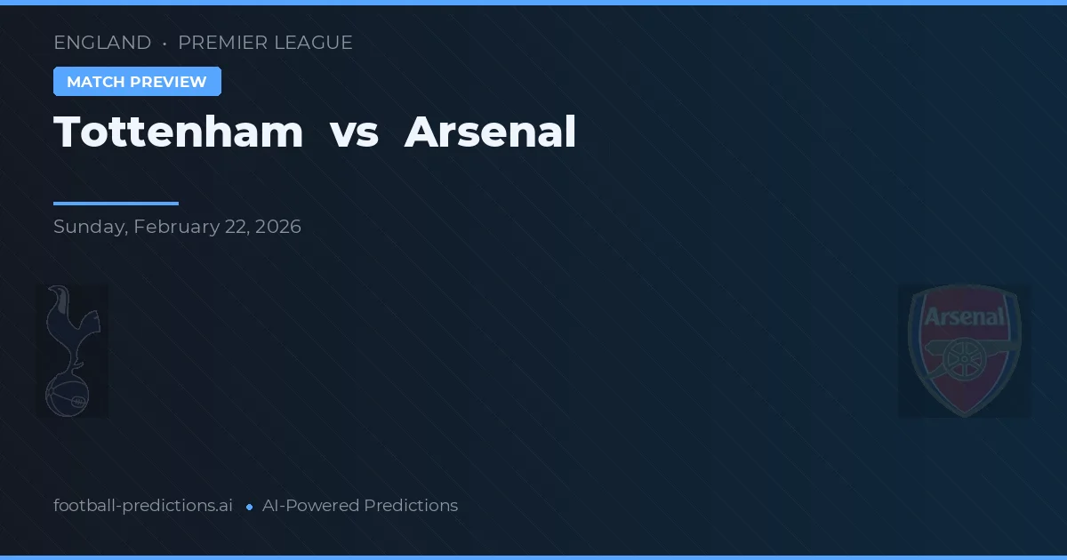 Tottenham vs Arsenal — pronostic et avant-match