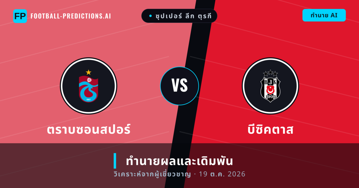 ตราบซอนสปอร์ พบ บีซิคตาส — ทำนายผลและพรีวิวการแข่งขัน