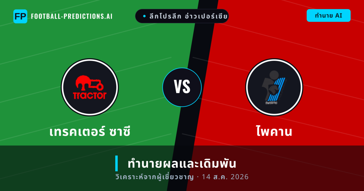 เทรคเตอร์ ซาซี พบ ไพคาน — ทำนายผลและพรีวิวการแข่งขัน