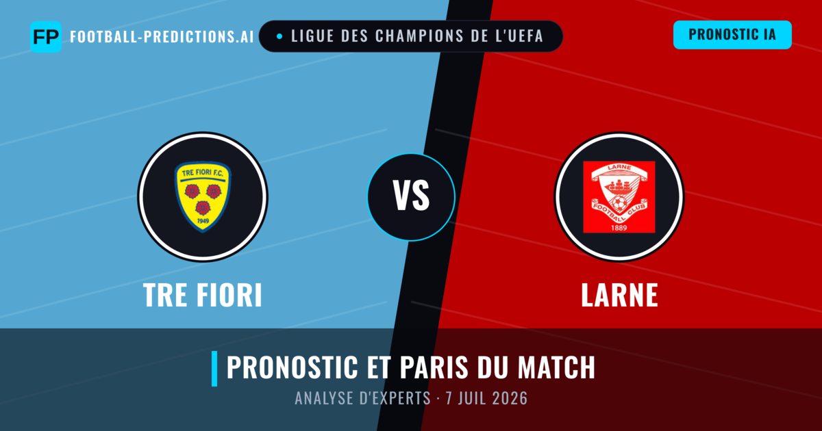 Tre Fiori vs Larne — pronostic et avant-match