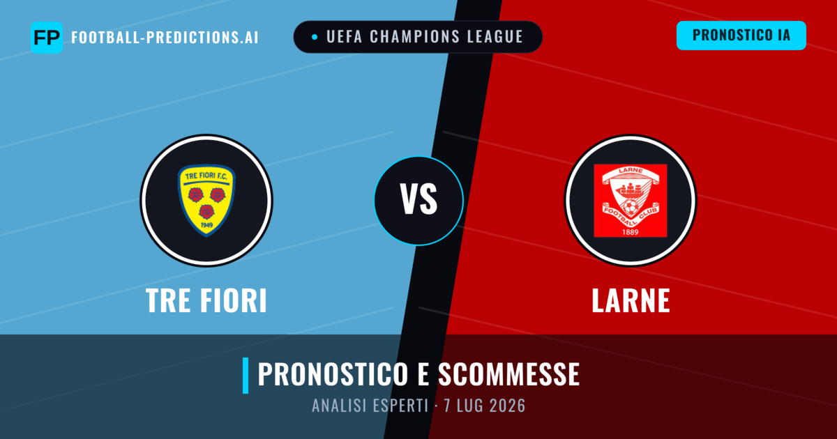 Tre Fiori vs Larne — pronostico e anteprima del match