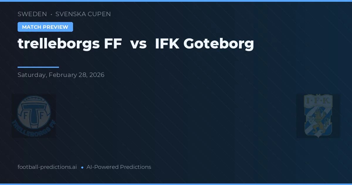 Trelleborg vs IFK Goteborg — match prediction & preview