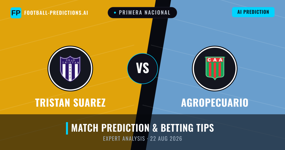 Tristan Suarez vs Agropecuario — match prediction & preview