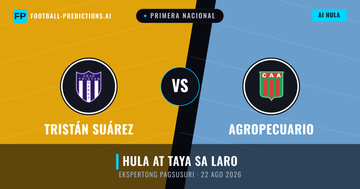 Tristán Suárez vs Agropecuario — hula at preview ng laban