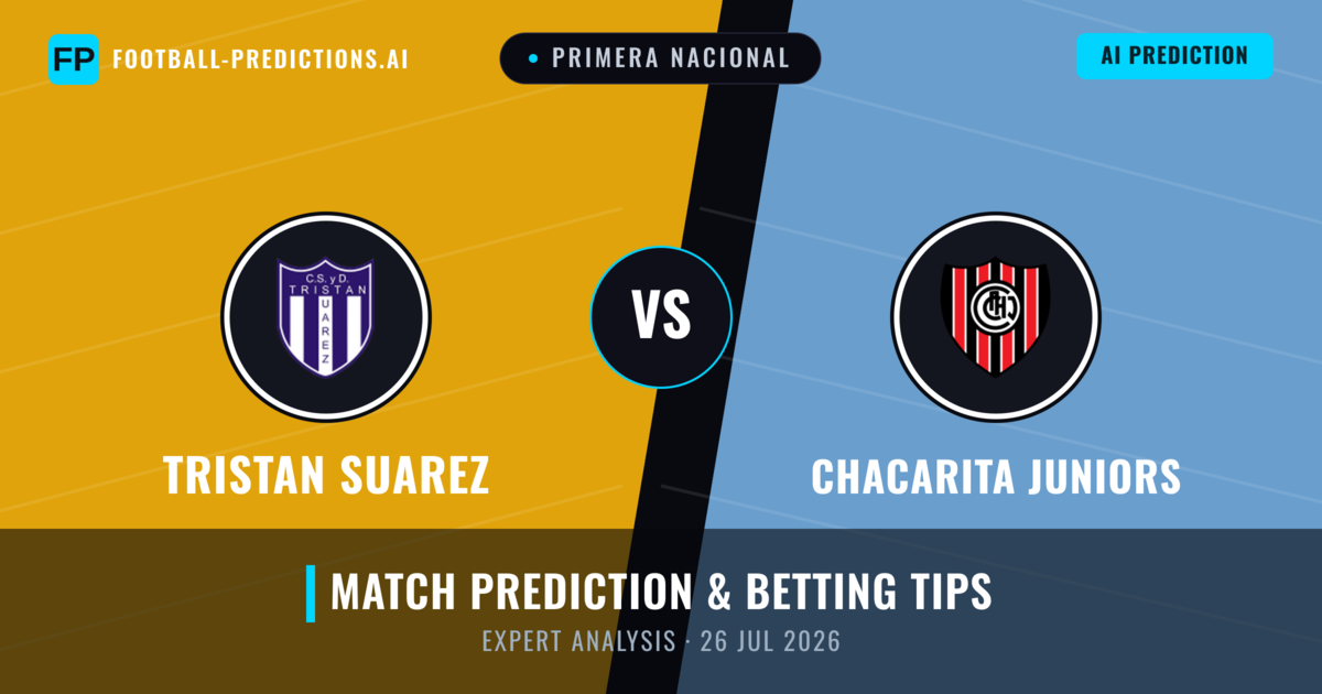 Tristan Suarez vs Chacarita Juniors — match prediction & preview