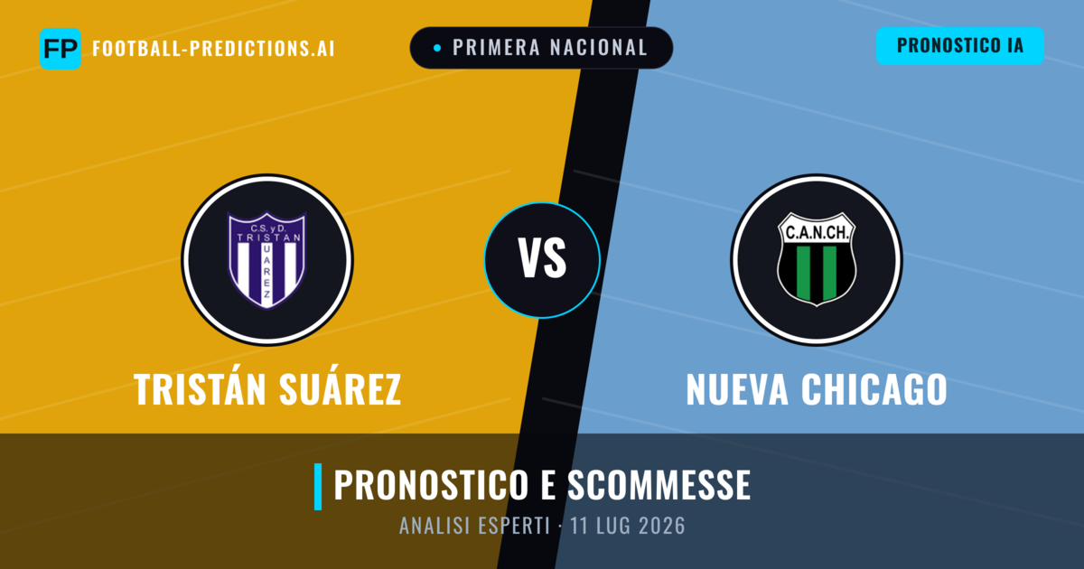 Tristán Suárez vs Nueva Chicago — pronostico e anteprima del match