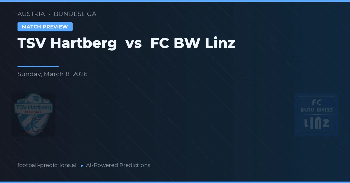 TSV Hartberg vs FC Linz — pronostic et avant-match