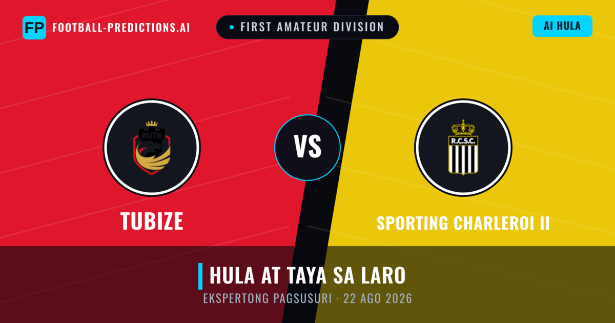 Tubize vs Sporting Charleroi II — hula at preview ng laban