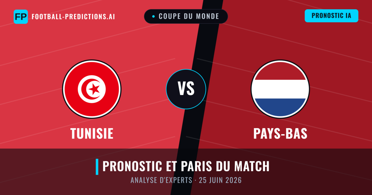 Tunisie vs Pays-Bas — pronostic et avant-match