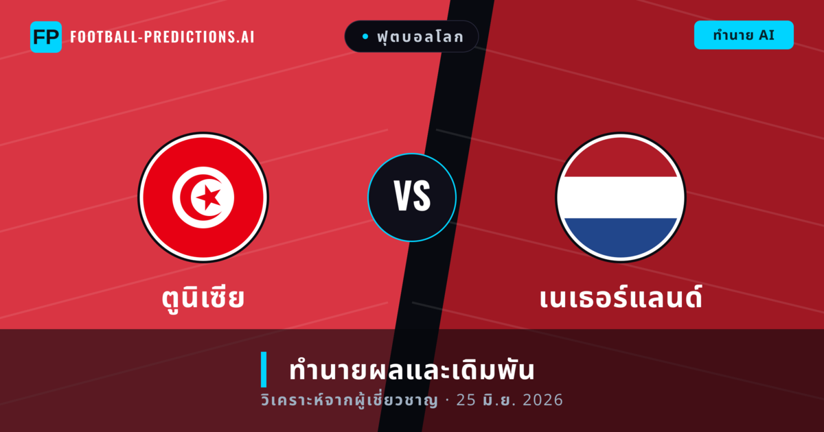 ตูนิเซีย พบ เนเธอร์แลนด์ — ทำนายผลและพรีวิวการแข่งขัน