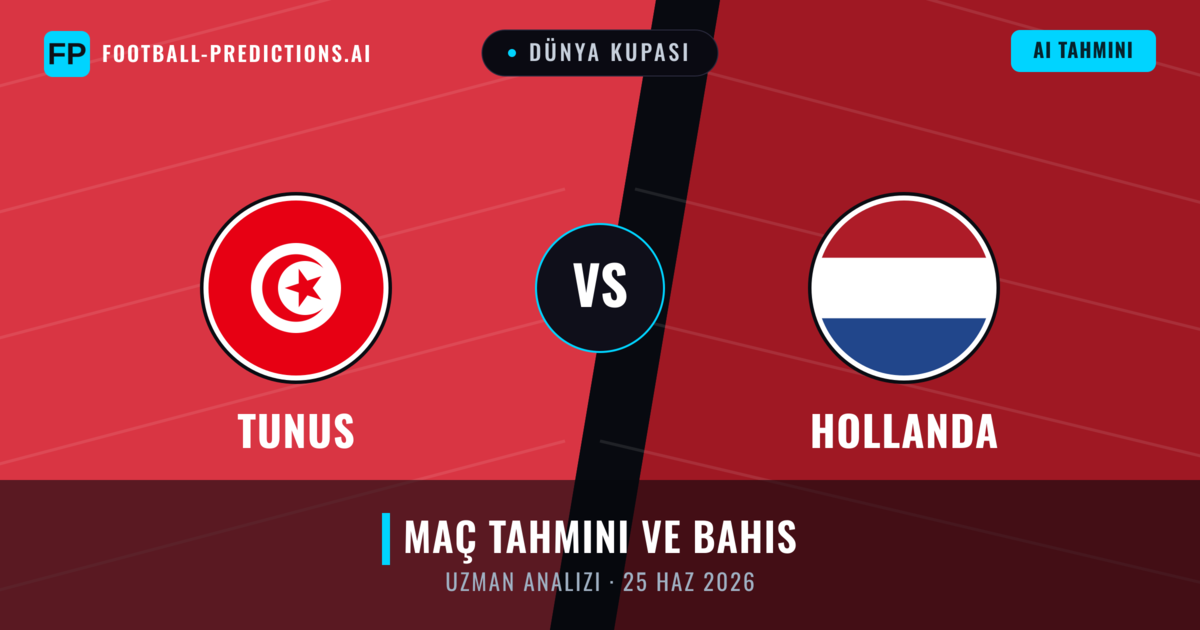 Tunus - Hollanda — maç tahmini ve önizleme