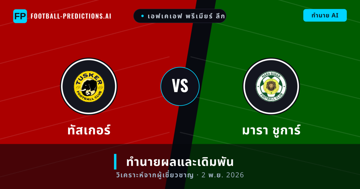 ทัสเกอร์ พบ มารา ชูการ์ — ทำนายผลและพรีวิวการแข่งขัน