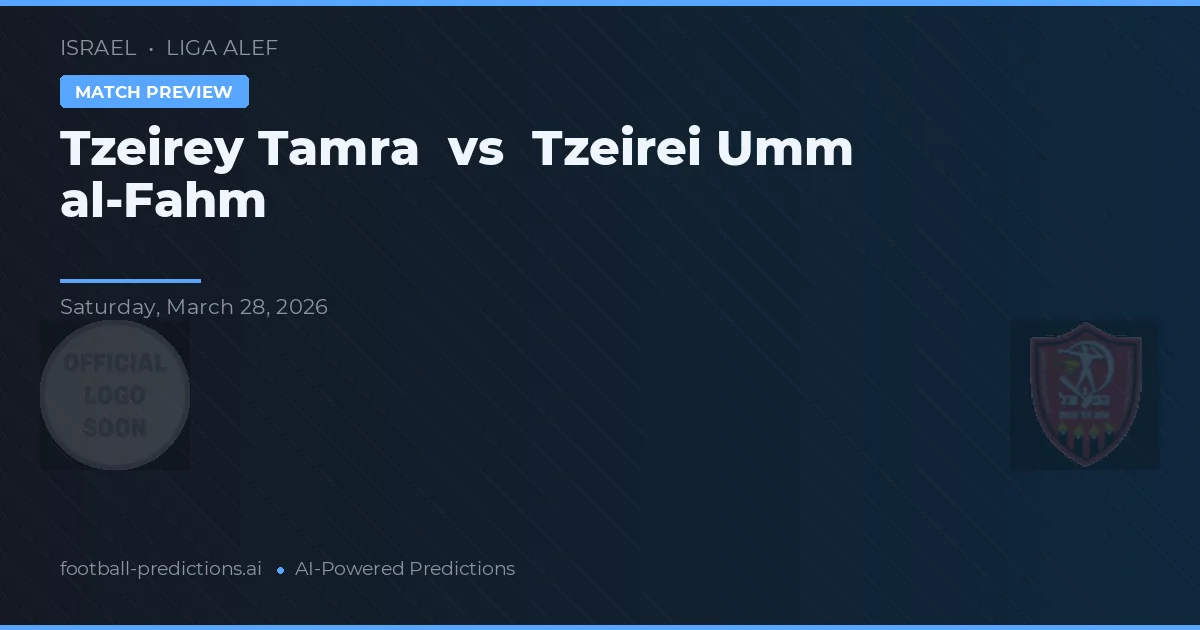 Tzeirey Tamra vs Tzeirei Umm al-Fahm — pronostico e anteprima del match