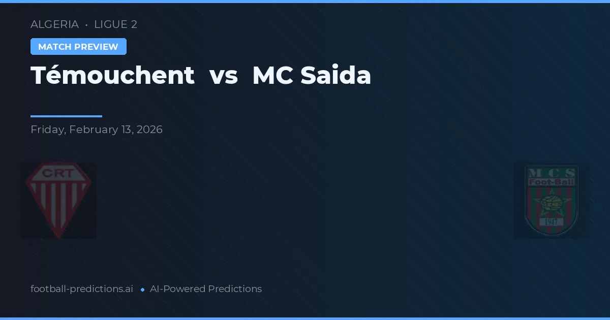 Témouchent vs MC Saida — Prognose und Spielvorschau