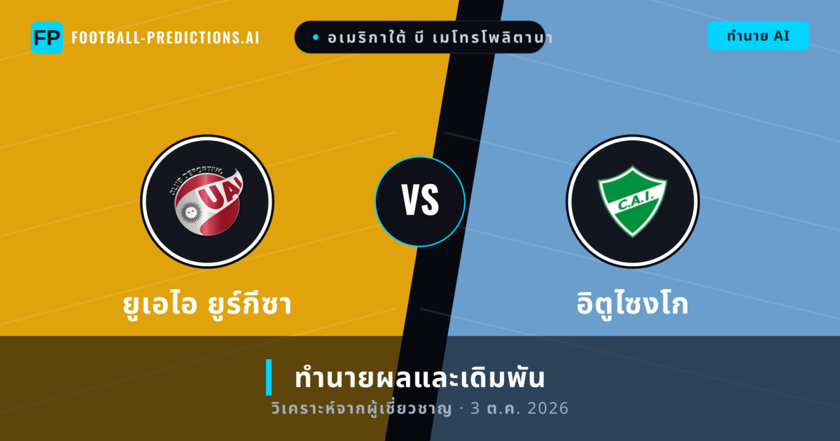 ยูเอไอ ยูร์กีซา พบ อิตูไซงโก — ทำนายผลและพรีวิวการแข่งขัน