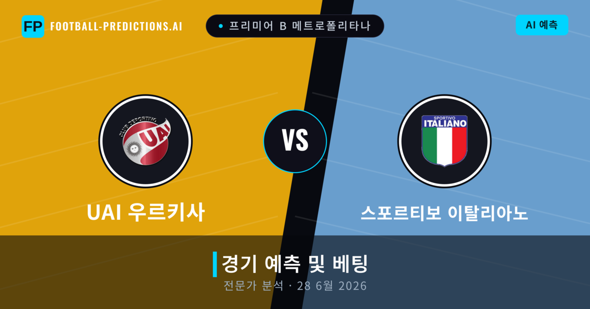 UAI 우르키사 대 스포르티보 이탈리아노 — 경기 예측 및 프리뷰