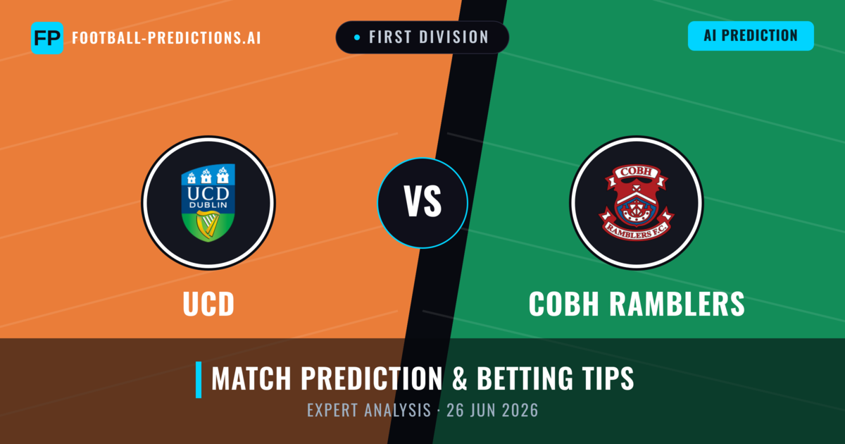 UCD vs Cobh Ramblers — match prediction & preview