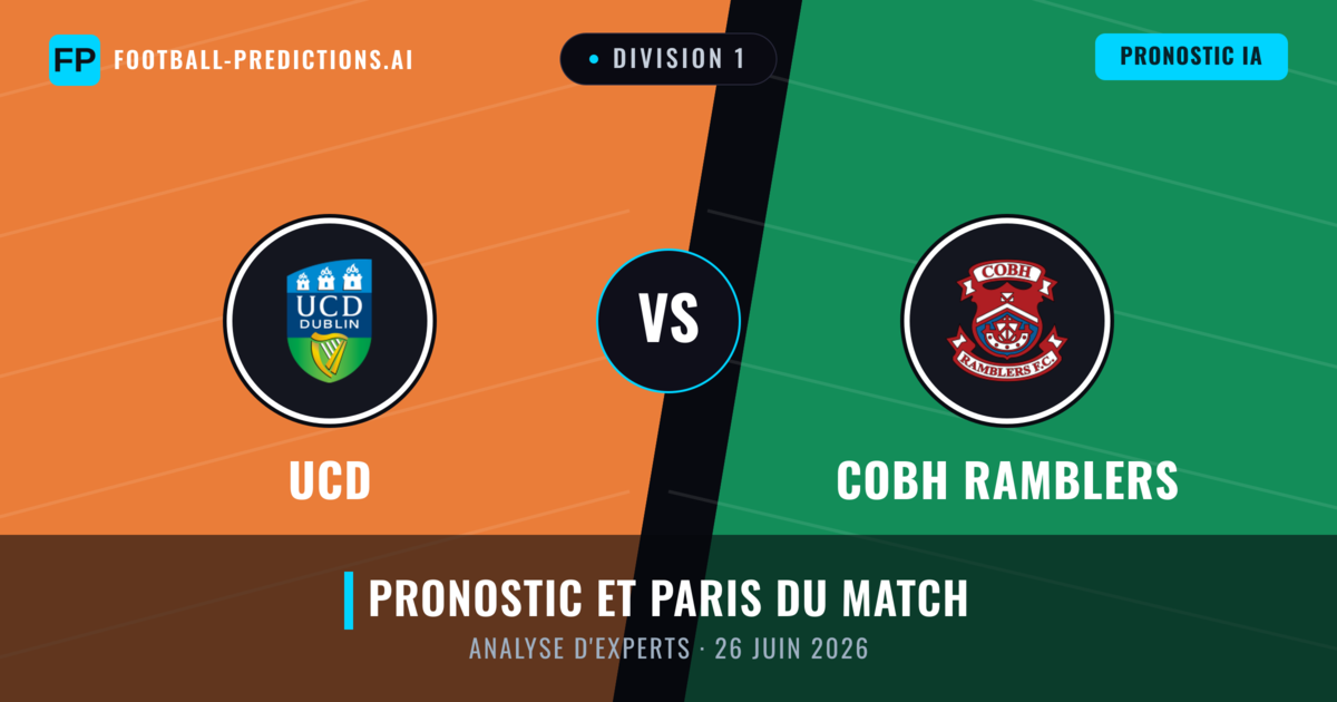 UCD vs Cobh Ramblers — pronostic et avant-match