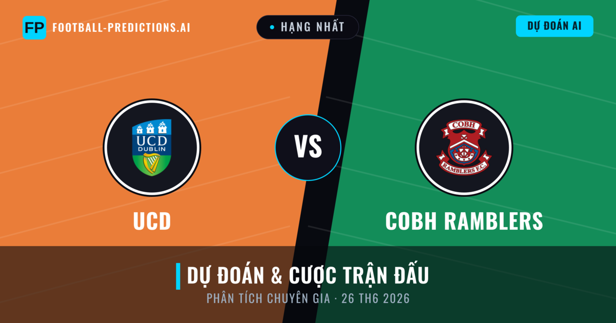 UCD vs Cobh Ramblers — dự đoán và xem trước trận đấu