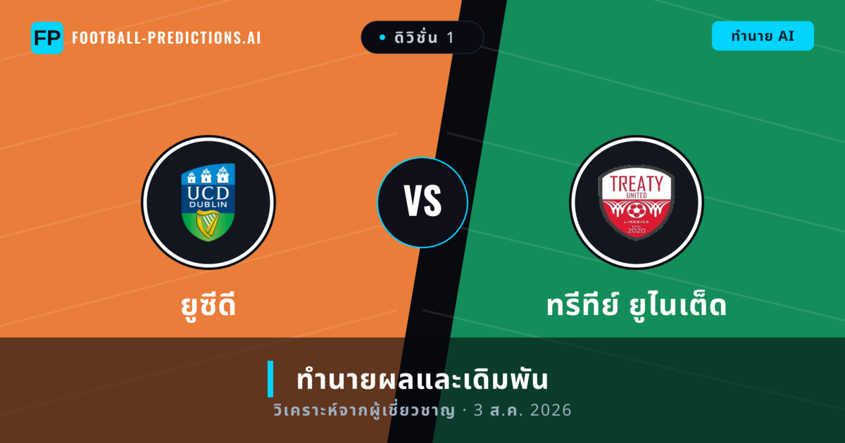ยูซีดี พบ ทรีทีย์ ยูไนเต็ด — ทำนายผลและพรีวิวการแข่งขัน