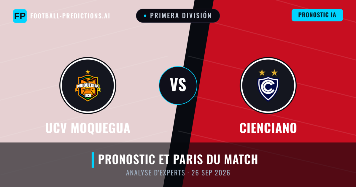 UCV Moquegua vs Cienciano — pronostic et avant-match