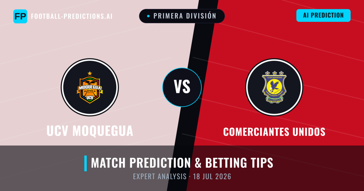 UCV Moquegua vs Comerciantes Unidos — match prediction & preview